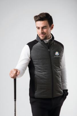 Official Ryder Cup 2018 Mens Zip Front Padded Performance Golf Gilet
