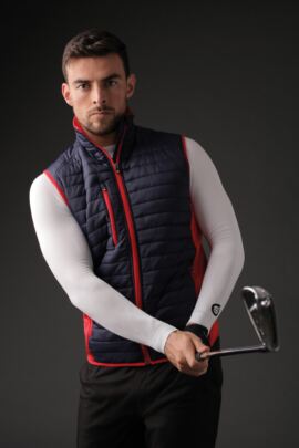 Mens Zip Front Padded Performance Golf Gilet