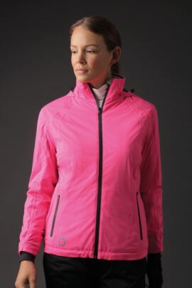 Ladies Zip Front Contrast Stitch Thermal Lined Waterproof Golf Jacket