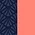 Colour Swatch - Navy/Coral Shell Print