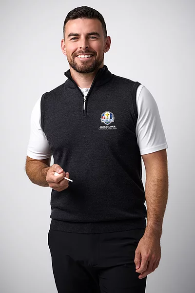 Official Ryder Cup 2027 Mens Quarter Zip Merino Wool Golf Slipover