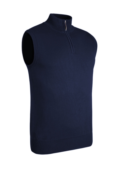 Mens Quarter Zip Merino Wool Golf Slipover