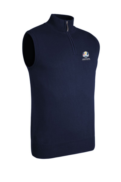 Official Ryder Cup 2027 Mens Quarter Zip Merino Wool Golf Slipover