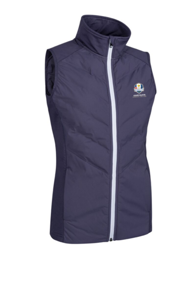 Official Ryder Cup 2027 Ladies Diagonal Bonded Quilted Thermal Golf Gilet