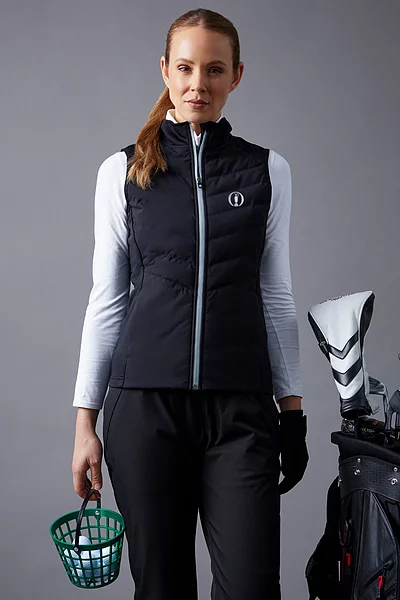 The Open Ladies Diagonal Bonded Quilted Thermal Golf Gilet