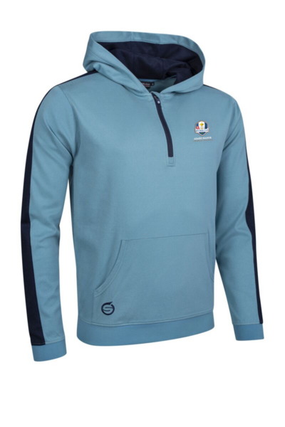 Official Ryder Cup 2027 Mens Thermal Contrast Sleeve Fleece Showerproof Golf Hoodie