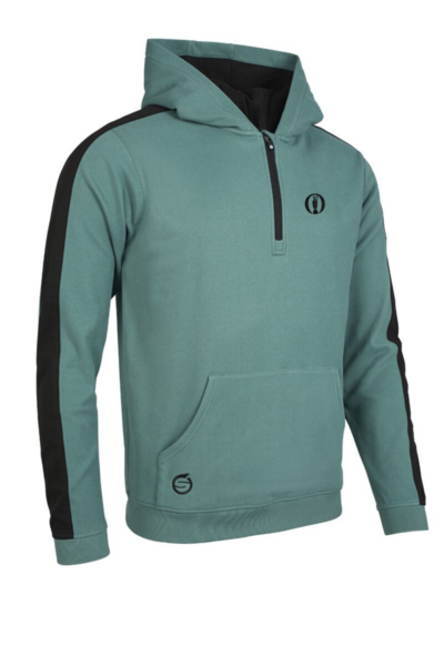 The Open Mens Thermal Contrast Sleeve Fleece Showerproof Golf Hoodie