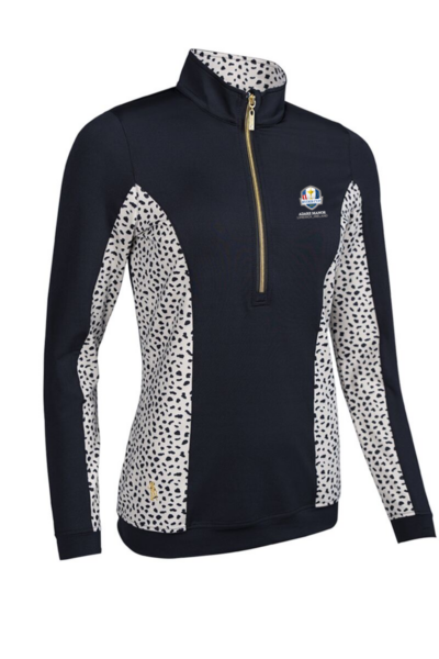 Official Ryder Cup 2027 Ladies Quarter Zip Lightweight Shaped Panel Performance Golf Midlayer