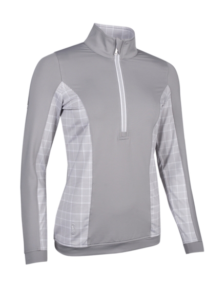 Ladies Quarter Zip Lightweight Shaped Panel Performance Golf Midlayer