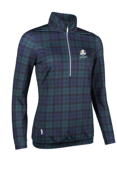 Official Ryder Cup 2027 Ladies Quarter Zip Lightweight Shaped Panel Performance Golf Midlayer