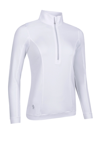Ladies Quarter Zip Lightweight Shaped Panel Performance Golf Midlayer