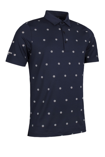 Mens The Open Trophy Print Performance Golf Shirt