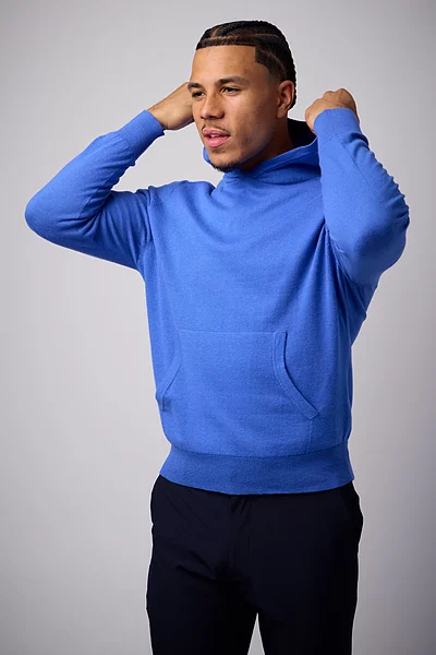 Mens Saddle Sleeve Touch of Cashmere Midweight Golf Hoodie