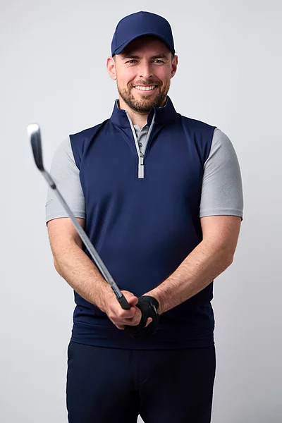 Mens Quarter Zip Lightweight Performance Golf Slipover