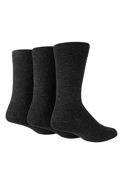Mens 3 Pair Bamboo Plain Socks