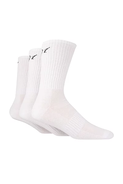 Mens 3 Pair Cotton Plain Crew Socks