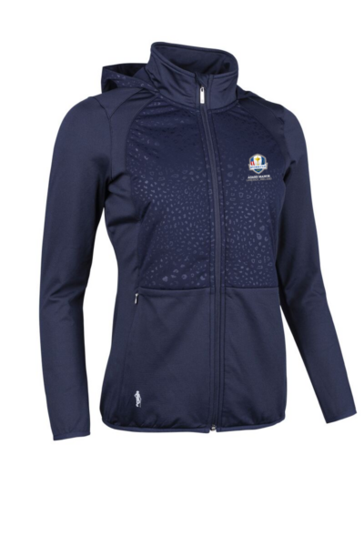 Official Ryder Cup 2027 Ladies Full Zip Animal Print Performance Hooded Jacket