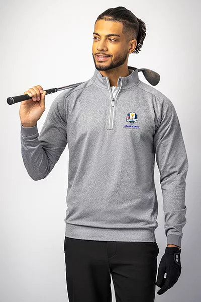 Official Ryder Cup 2027 Mens Quarter Zip Rib Performance Golf Midlayer