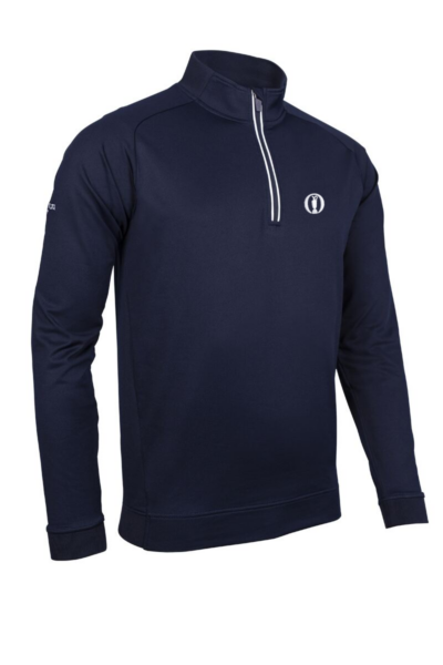 The Open Mens Quarter Zip Rib Performance Golf Midlayer