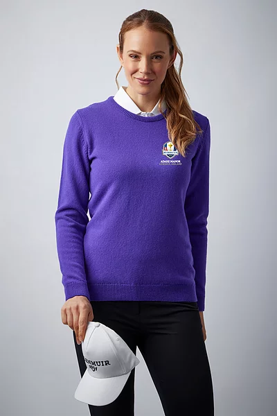 Official Ryder Cup 2027 Ladies Crew Neck Lambswool Midweight Golf Sweater