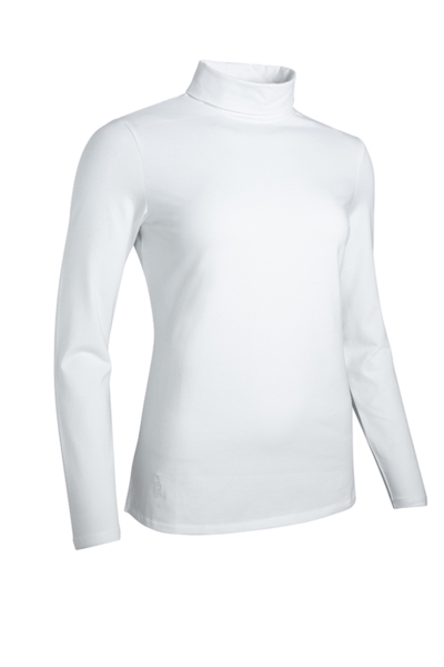 Ladies Long Sleeve Cotton Roll Neck Golf Shirt