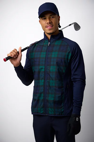 Mens Full Zip Lightweight Quilted Performance Thermal Golf Jacket