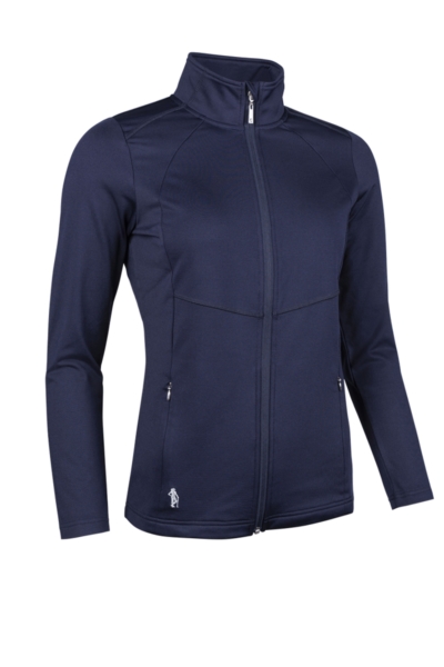 Ladies Full Zip Coverstitch Panelled Performance Midweight Midlayer Jacket