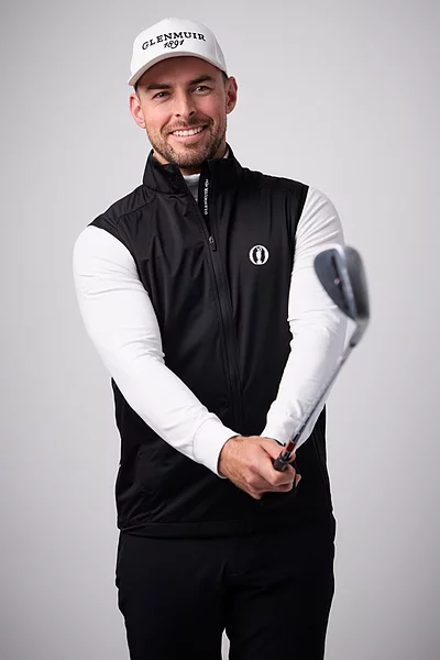 The Open Mens Full Zip Lightweight Stretch Water Repellent Golf Gilet