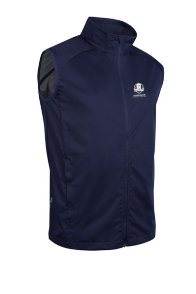 Official Ryder Cup 2027 Mens Full Zip Lightweight Stretch Water Repellent Golf Gilet