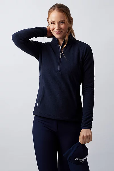 Ladies Quarter Zip Fleece Performance Midweight Golf Midlayer
