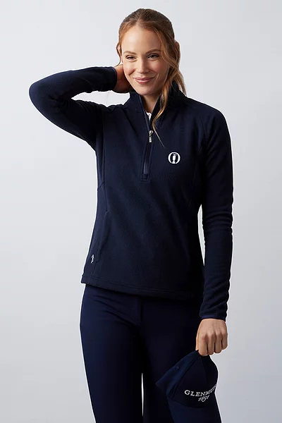 The Open Ladies Quarter Zip Fleece Performance Midweight Golf Midlayer