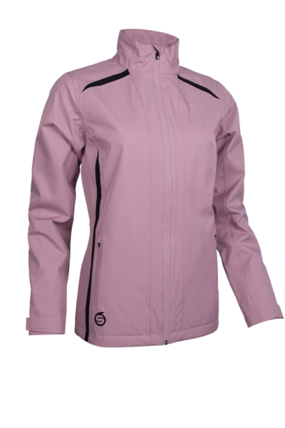 Ladies Zip Front Panelled Waterproof Golf Jacket