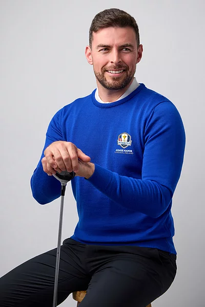 Official Ryder Cup 2027 Lightweight Mens Crew Neck Merino Wool Golf Sweater