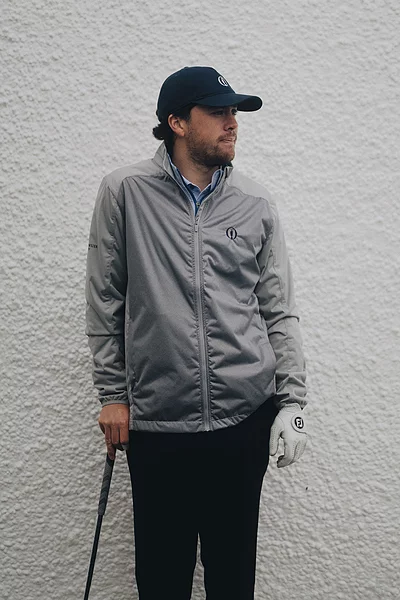 The Open Mens Full Zip Lightweight Stretch Water Repellent Golf Jacket