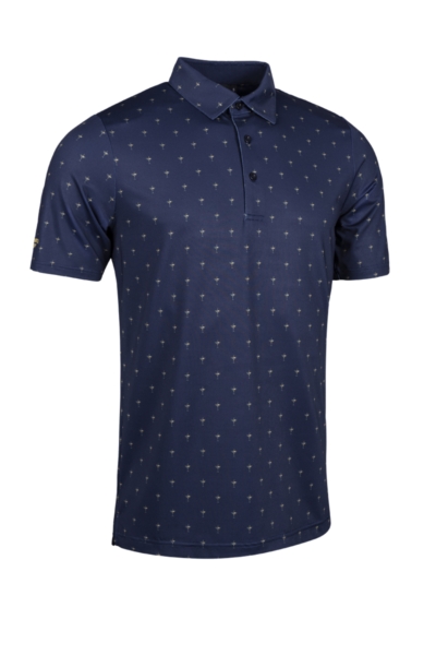 Mens All Over Trophy Print Performance Polo Shirt