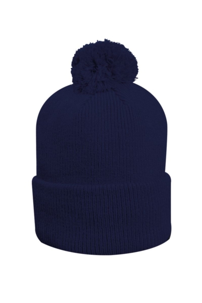 Mens And Ladies Thermal Lined Turn Up Rib Merino Golf Beanie Bobble Hat