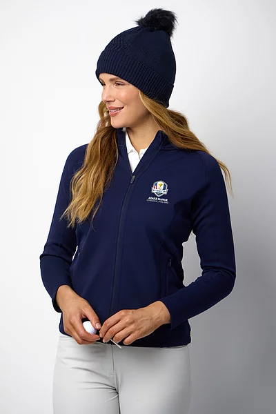 Official Ryder Cup 2027 Ladies Full Zip Coverstitch Panelled Midlayer Golf Jacket