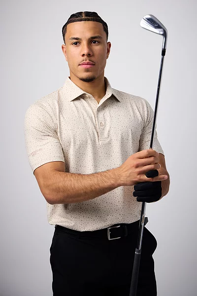 Mens Micro Scottish Print Performance Golf Shirt