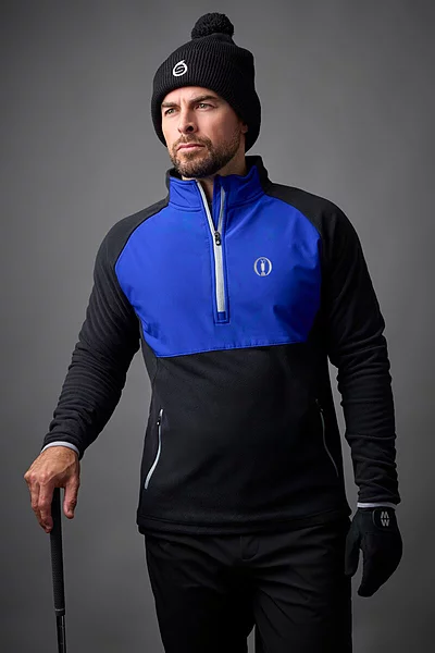 The Open Mens Hybrid Thermal Fleece Golf Midlayer