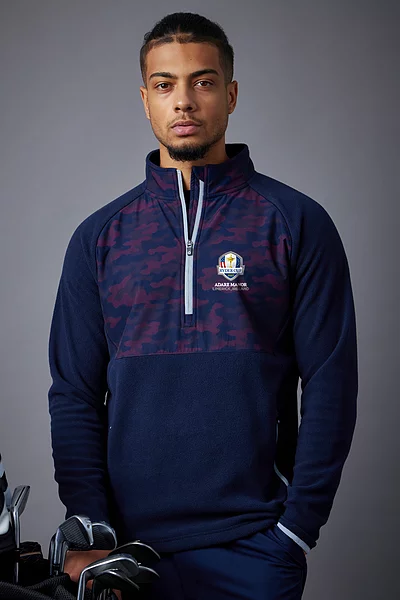 Official Ryder Cup 2027 Mens Hybrid Thermal Fleece Golf Midlayer