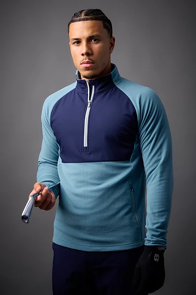 Mens Hybrid Thermal Fleece Golf Midlayer