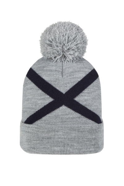 Unisex Thermal Lined Saltire Golf Bobble Beanie Hat