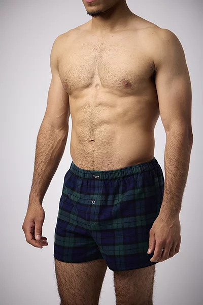 Mens Cotton Flannel Tartan Boxer Shorts