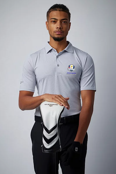 Official Ryder Cup 2027 Mens Micro Stripe Performance Golf Polo Shirt