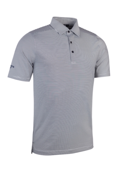 Mens Micro Stripe Performance Golf Polo Shirt
