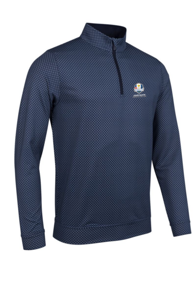 Official Ryder Cup 2027 Mens Quarter Zip Lightweight Performance Golf Midlayer