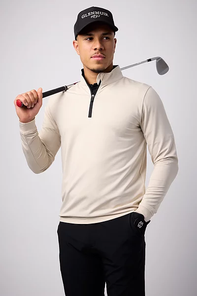 Mens Quarter Zip Lightweight Performance Golf Midlayer