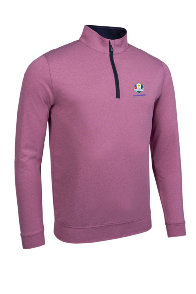 Official Ryder Cup 2027 Mens Quarter Zip Lightweight Performance Golf Midlayer