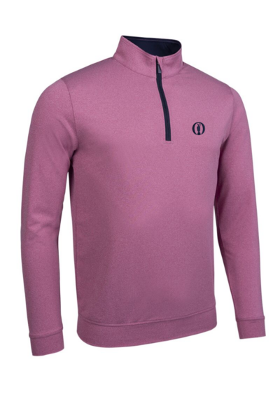 The Open Mens Quarter Zip Lightweight Performance Golf Midlayer