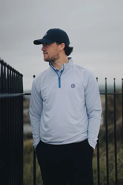 The Open Mens Quarter Zip Lightweight Performance Golf Midlayer